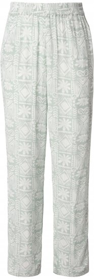 Ulla Popken Mosaic Print Elastic Waist Pants White - Jeans & Pantaloni Donna Taglie Comode – Plus Size - Jeans e Pantaloni Donna, EU 42-70