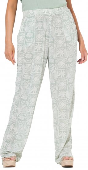 Ulla Popken Mosaic Print Elastic Waist Pants White - Jeans & Pantaloni Donna Taglie Comode – Plus Size - Jeans e Pantaloni Donna, EU 42-70