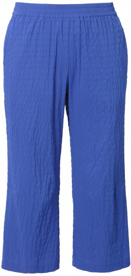 Ulla Popken Textured Elastic Waist Cropped Pants Opal Green - Jeans & Pantaloni Donna Taglie Comode – Plus Size - 