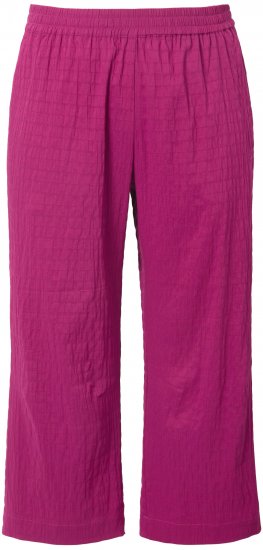 Ulla Popken Textured Elastic Waist Cropped Pants Magnolia Red - Jeans & Pantaloni Donna Taglie Comode – Plus Size - Jeans e Pantaloni Donna, EU 42-70