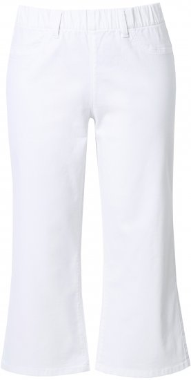 Ulla Popken Wide Leg Twill Mary Fit Culottes White - Jeans & Pantaloni Donna Taglie Comode – Plus Size - 