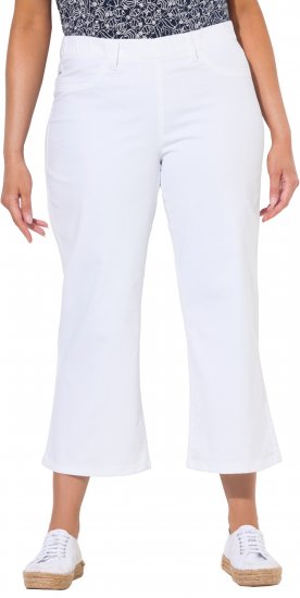 Ulla Popken Wide Leg Twill Mary Fit Culottes White - Jeans & Pantaloni Donna Taglie Comode – Plus Size - 