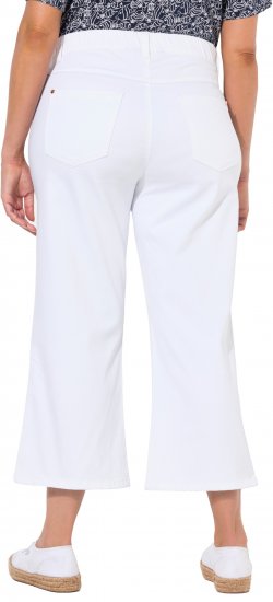 Ulla Popken Wide Leg Twill Mary Fit Culottes White - Jeans & Pantaloni Donna Taglie Comode – Plus Size - 