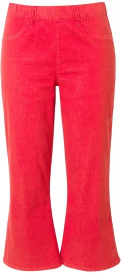 Ulla Popken Wide Leg Twill Mary Fit Culottes Neon Red - Jeans & Pantaloni Donna Taglie Comode – Plus Size - Jeans e Pantaloni Donna, EU 42-70