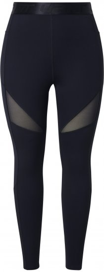 Ulla Popken Mesh Panel Quick Drying Performance Leggings Black - Jeans & Pantaloni Donna Taglie Comode – Plus Size - Jeans e Pantaloni Donna, EU 42-70