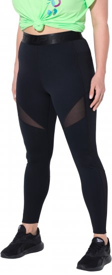Ulla Popken Mesh Panel Quick Drying Performance Leggings Black - Jeans & Pantaloni Donna Taglie Comode – Plus Size - Jeans e Pantaloni Donna, EU 42-70