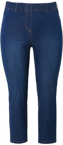 Ulla Popken Cropped Jeggings Blue Denim - Jeans & Pantaloni Donna Taglie Comode – Plus Size - 