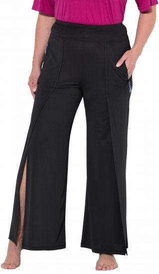 Ulla Popken Split Leg Uv Protective Pants Black - Jeans & Pantaloni Donna Taglie Comode – Plus Size - Jeans e Pantaloni Donna, EU 42-70