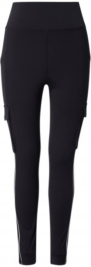 Ulla Popken Cargo Pocket Fleece Lined Sports Leggings Black - Jeans & Pantaloni Donna Taglie Comode – Plus Size - Jeans e Pantaloni Donna, EU 42-70