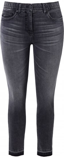 Ulla Popken Raw Edge Stretch Fit Jeans Black - Jeans & Pantaloni Donna Taglie Comode – Plus Size - Jeans e Pantaloni Donna, EU 42-70