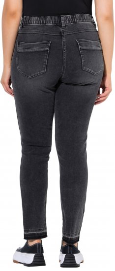 Ulla Popken Raw Edge Stretch Fit Jeans Black - Jeans & Pantaloni Donna Taglie Comode – Plus Size - Jeans e Pantaloni Donna, EU 42-70