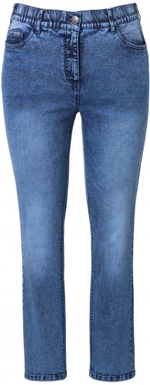 Ulla Popken Vintage Wash Stretch Fit Jeans Blue Denim - Jeans & Pantaloni Donna Taglie Comode – Plus Size - Jeans e Pantaloni Donna, EU 42-70
