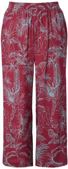 Ulla Popken Wide Leg Elastic Waist Jungle Print Palazzo Pants Brown - Jeans & Pantaloni Donna Taglie Comode – Plus Size - Jeans e Pantaloni Donna, EU 42-70