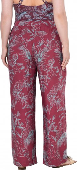 Ulla Popken Wide Leg Elastic Waist Jungle Print Palazzo Pants Brown - Jeans & Pantaloni Donna Taglie Comode – Plus Size - Jeans e Pantaloni Donna, EU 42-70