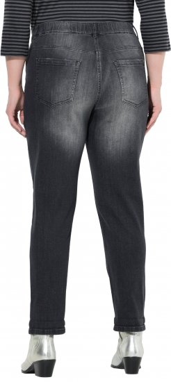 Ulla Popken Rivet Detail Stretch Fit Boyfriend Jeans Black - Jeans & Pantaloni Donna Taglie Comode – Plus Size - Jeans e Pantaloni Donna, EU 42-70