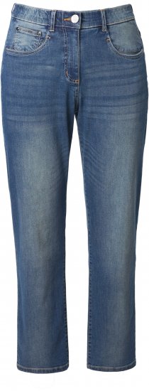 Ulla Popken Decorative Seam Stretch Fit Boyfriend Jeans Blue - Jeans & Pantaloni Donna Taglie Comode – Plus Size - Jeans e Pantaloni Donna, EU 42-70