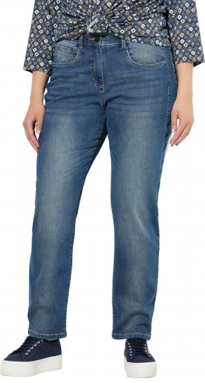 Ulla Popken Decorative Seam Stretch Fit Boyfriend Jeans Blue - Jeans & Pantaloni Donna Taglie Comode – Plus Size - Jeans e Pantaloni Donna, EU 42-70