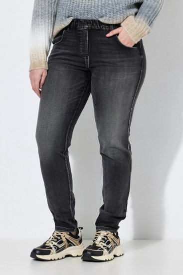Ulla Popken Vintage Wash Jeggings Black - Leggings - Leggings in taglie forti