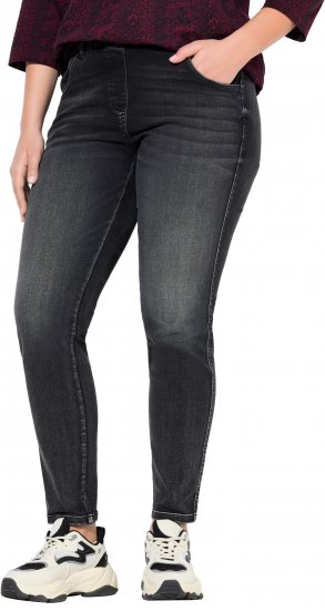 Ulla Popken Vintage Wash Jeggings Black - Jeans & Pantaloni Donna Taglie Comode – Plus Size - Jeans e Pantaloni Donna, EU 42-70