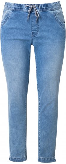 Ulla Popken Drawstring Jeggings Blue Denim - Jeans & Pantaloni Donna Taglie Comode – Plus Size - 