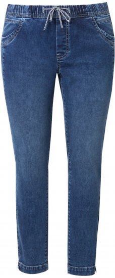 Ulla Popken Drawstring Jeggings Blue - Jeans & Pantaloni Donna Taglie Comode – Plus Size - 