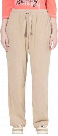 Ulla Popken Corduroy Elastic Waist Pants Brown - Jeans & Pantaloni Donna Taglie Comode – Plus Size - Jeans e Pantaloni Donna, EU 42-70