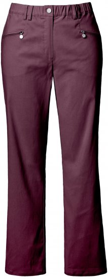 Ulla Popken Thermal Stretch Fit Mony Pants Aubergine - Jeans & Pantaloni Donna Taglie Comode – Plus Size - 