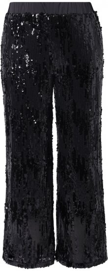Ulla Popken Sequined Elastic Waist Pants Black - Jeans & Pantaloni Donna Taglie Comode – Plus Size - Jeans e Pantaloni Donna, EU 42-70