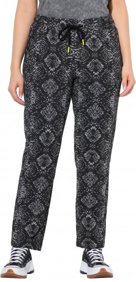 Ulla Popken Snake Print Elastic Waist Joggers Black - Jeans & Pantaloni Donna Taglie Comode – Plus Size - Jeans e Pantaloni Donna, EU 42-70