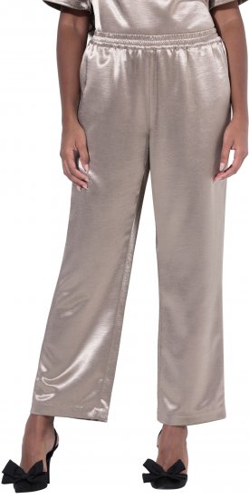 Ulla Popken Metallic Satin Elastic Waist Pants Orange - Jeans & Pantaloni Donna Taglie Comode – Plus Size - Jeans e Pantaloni Donna, EU 42-70