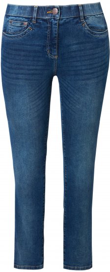 Ulla Popken Decorative Stitched Slim Leg Stretch Fit Jeans Blue Denim - Jeans & Pantaloni Donna Taglie Comode – Plus Size - 