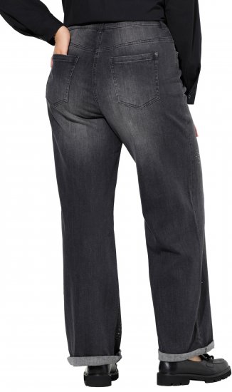 Ulla Popken Rivet Studded Stretch Fit Jeans Black - Jeans & Pantaloni Donna Taglie Comode – Plus Size - 