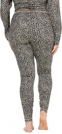Ulla Popken Leopard Print Ski Leggings Black - Jeans & Pantaloni Donna Taglie Comode – Plus Size - 