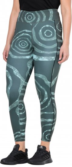 Ulla Popken Quick Drying Ripple Print Sport Leggings Black - Jeans & Pantaloni Donna Taglie Comode – Plus Size - 