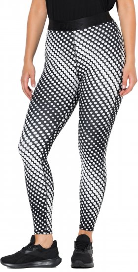 Ulla Popken Polka Dot Performance Leggings Black - Jeans & Pantaloni Donna Taglie Comode – Plus Size - Jeans e Pantaloni Donna, EU 42-70