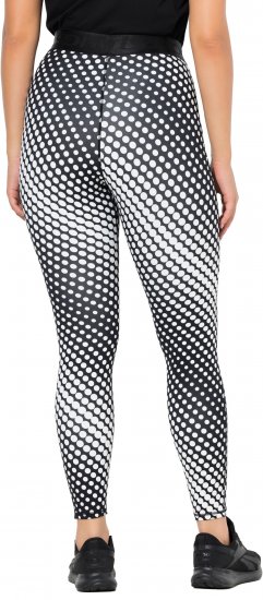 Ulla Popken Polka Dot Performance Leggings Black - Jeans & Pantaloni Donna Taglie Comode – Plus Size - Jeans e Pantaloni Donna, EU 42-70