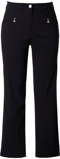 Ulla Popken Bengaline Elastic Waist Pants Black - Jeans & Pantaloni Donna Taglie Comode – Plus Size - Jeans e Pantaloni Donna, EU 42-70