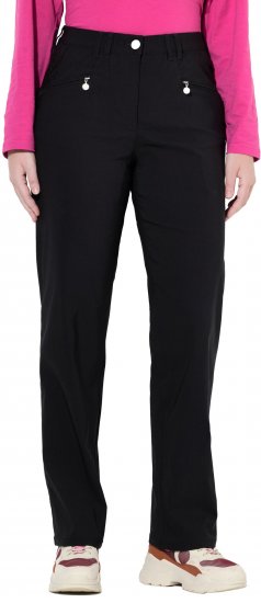 Ulla Popken Bengaline Elastic Waist Pants Black - Jeans & Pantaloni Donna Taglie Comode – Plus Size - Jeans e Pantaloni Donna, EU 42-70
