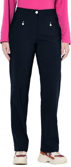 Ulla Popken Bengaline Elastic Waist Pants Navy - Jeans & Pantaloni Donna Taglie Comode – Plus Size - Jeans e Pantaloni Donna, EU 42-70