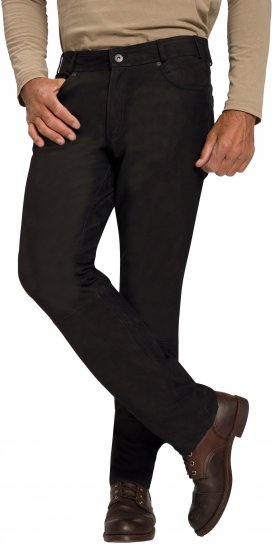 JP1880 Leather Pants Regular Fit Buffalo Nubuck Black - Jeans & pantaloni - Jeans & Pantaloni Uomo Taglie Forti