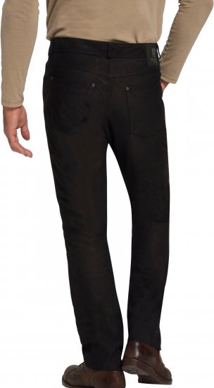 JP1880 Leather Pants Regular Fit Buffalo Nubuck Black - Jeans & pantaloni - Jeans & Pantaloni Uomo Taglie Forti