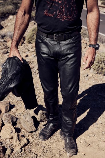 JP1880 Leather Pants Regular Fit Finest Lamb Nappa Black - Jeans & pantaloni - Jeans & Pantaloni Uomo Taglie Forti