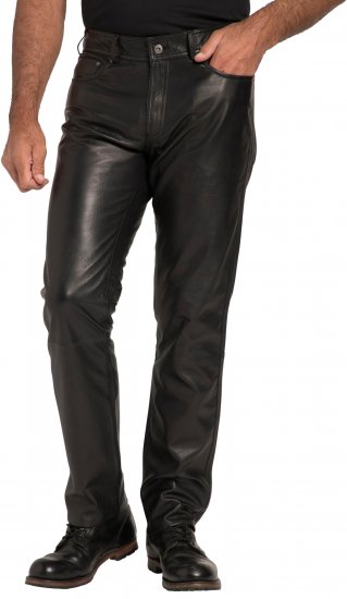 JP1880 Leather Pants Regular Fit Finest Lamb Nappa Black - Jeans & pantaloni - Jeans & Pantaloni Uomo Taglie Forti