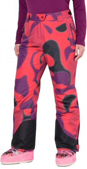 Ulla Popken Hyprar Ski Pants Waterproof Velcro Closure Shaped Knees Berry Pink - Jeans & Pantaloni Donna Taglie Comode – Plus Size - 