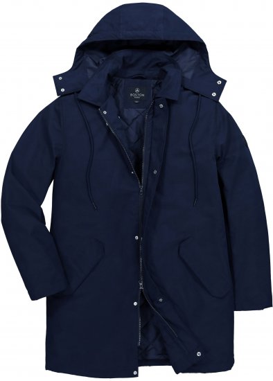 Boston Park 844403 Parka with Hood Navy - Giubbotti - Giubbotti Uomo Taglie Forti