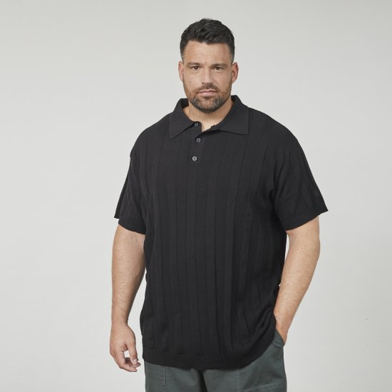 North Latitude 61329 Polo In Maglia Maniche Corte Nero - Polo - Polo Uomo Taglie Forti