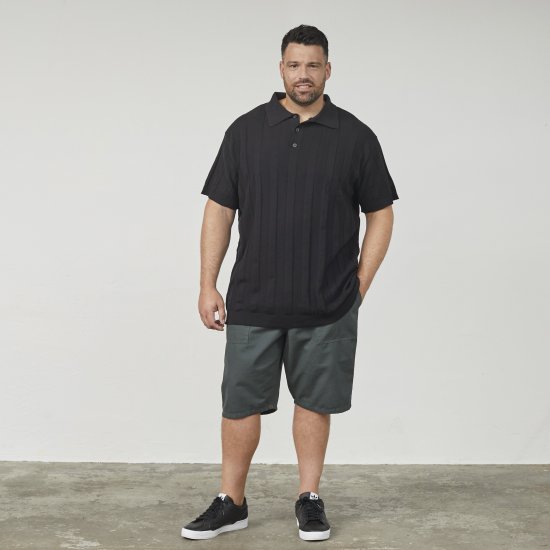 North Latitude 61329 Polo In Maglia Maniche Corte Nero - Polo - Polo Uomo Taglie Forti