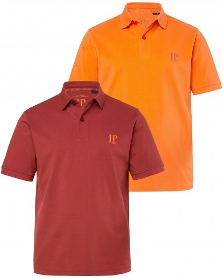 JP1880 Polo Shirts 2-pack Piqué Red Orange - Polo - Polo Uomo Taglie Forti