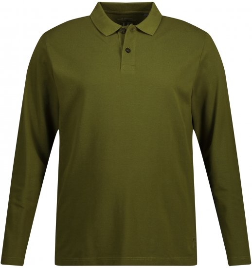 JP1880 Polo Shirt Basic Long Sleeve Pique Moss Green - Polo - Polo Uomo Taglie Forti