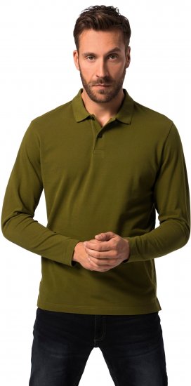JP1880 Polo Shirt Basic Long Sleeve Pique Moss Green - Polo - Polo Uomo Taglie Forti